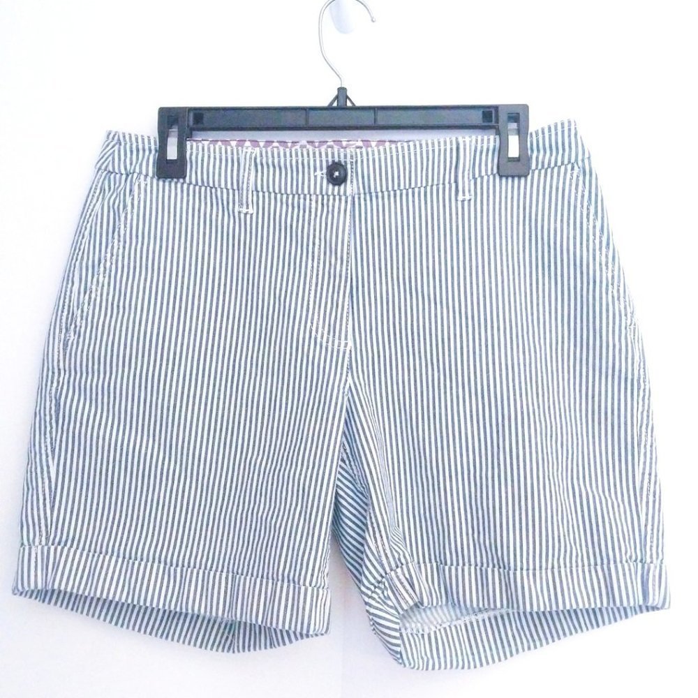 BODEN Santorini Striped Cotton Women Shorts  Sz 8